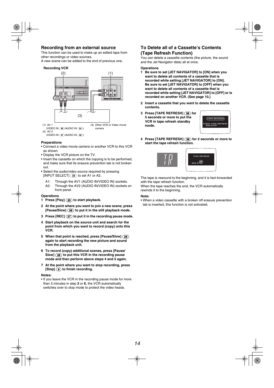 Recording from an external source | Panasonic NV-MV40GL User Manual | Page 14 / 24