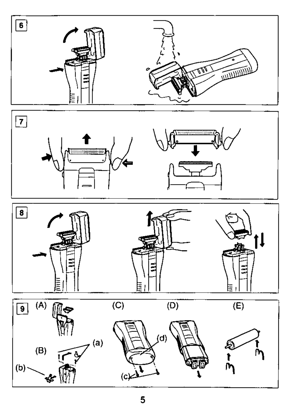 Panasonic RECHARGEABLE SHAVER ES4011 User Manual | Page 5 / 16