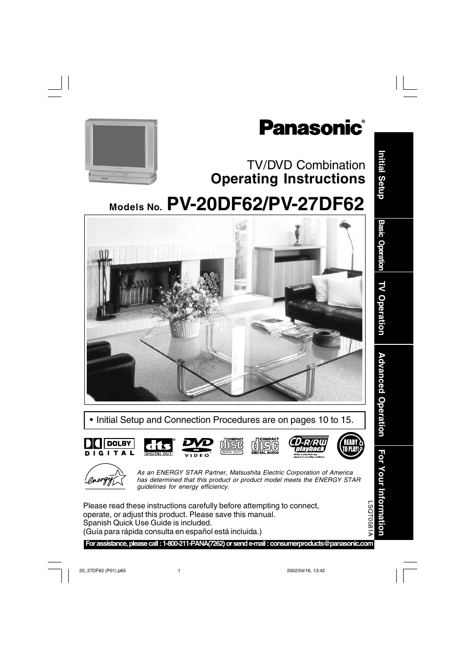 Panasonic PV 27DF62 User Manual | 64 pages
