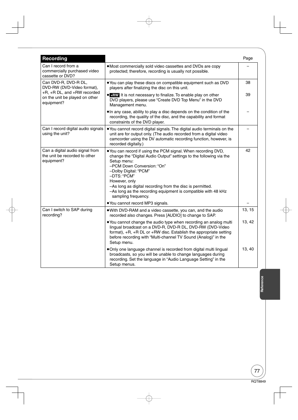 Panasonic DMR-EZ37V User Manual | Page 77 / 88