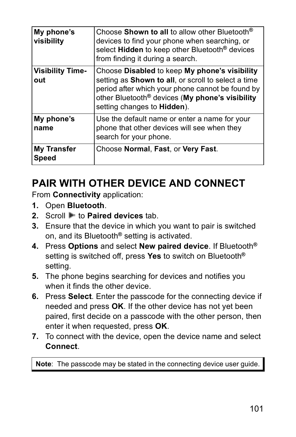 Pair with other device and connect | Panasonic EB-X700 User Manual | Page 104 / 179