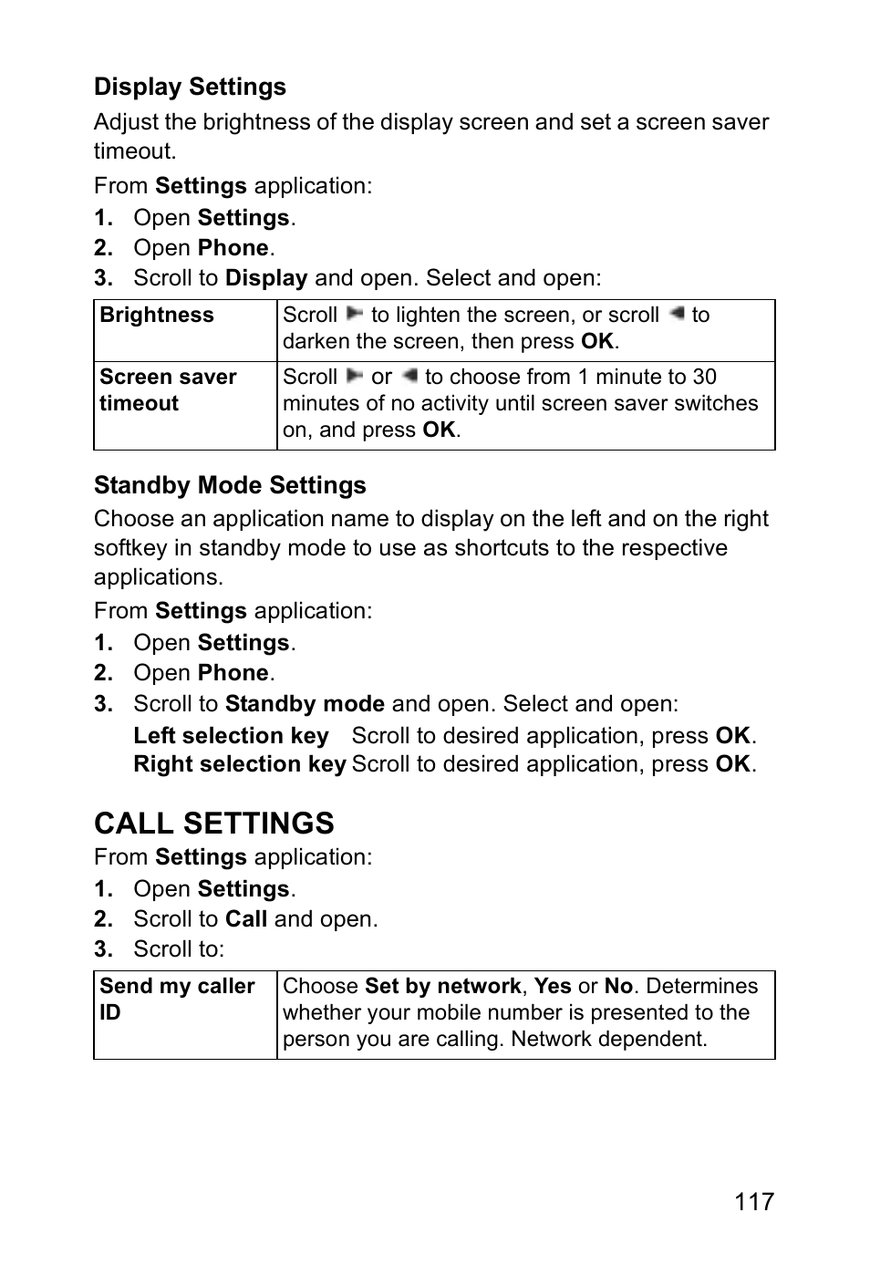 Call settings | Panasonic EB-X700 User Manual | Page 120 / 179