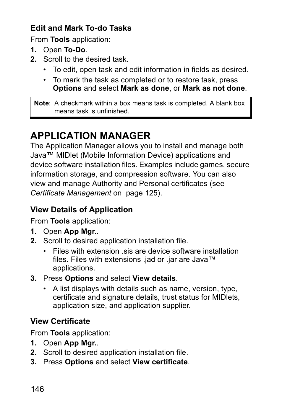 Application manager | Panasonic EB-X700 User Manual | Page 149 / 179