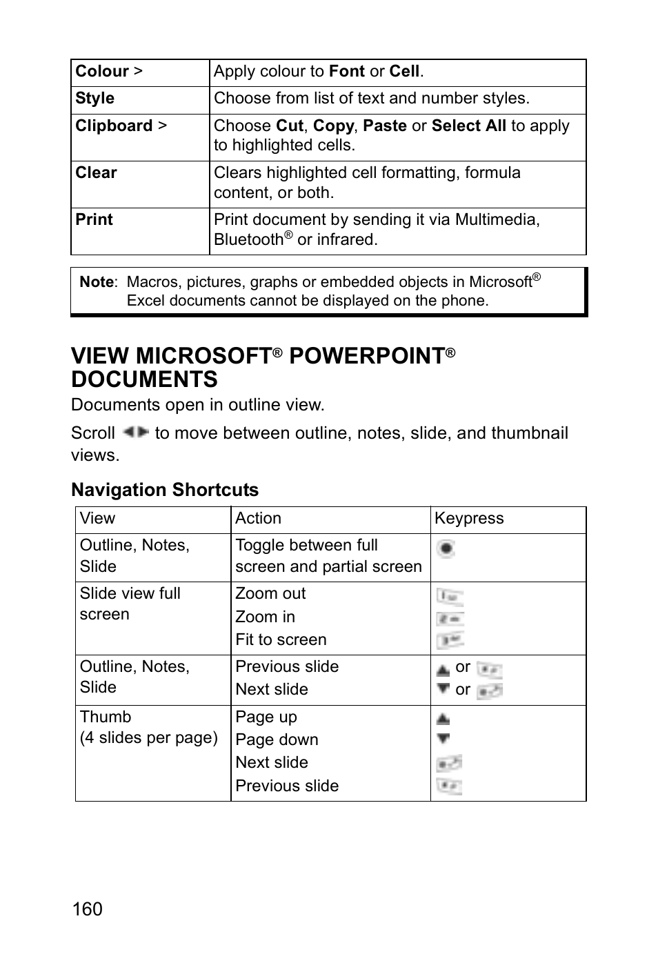 View microsoft, Powerpoint, Documents | Panasonic EB-X700 User Manual | Page 163 / 179
