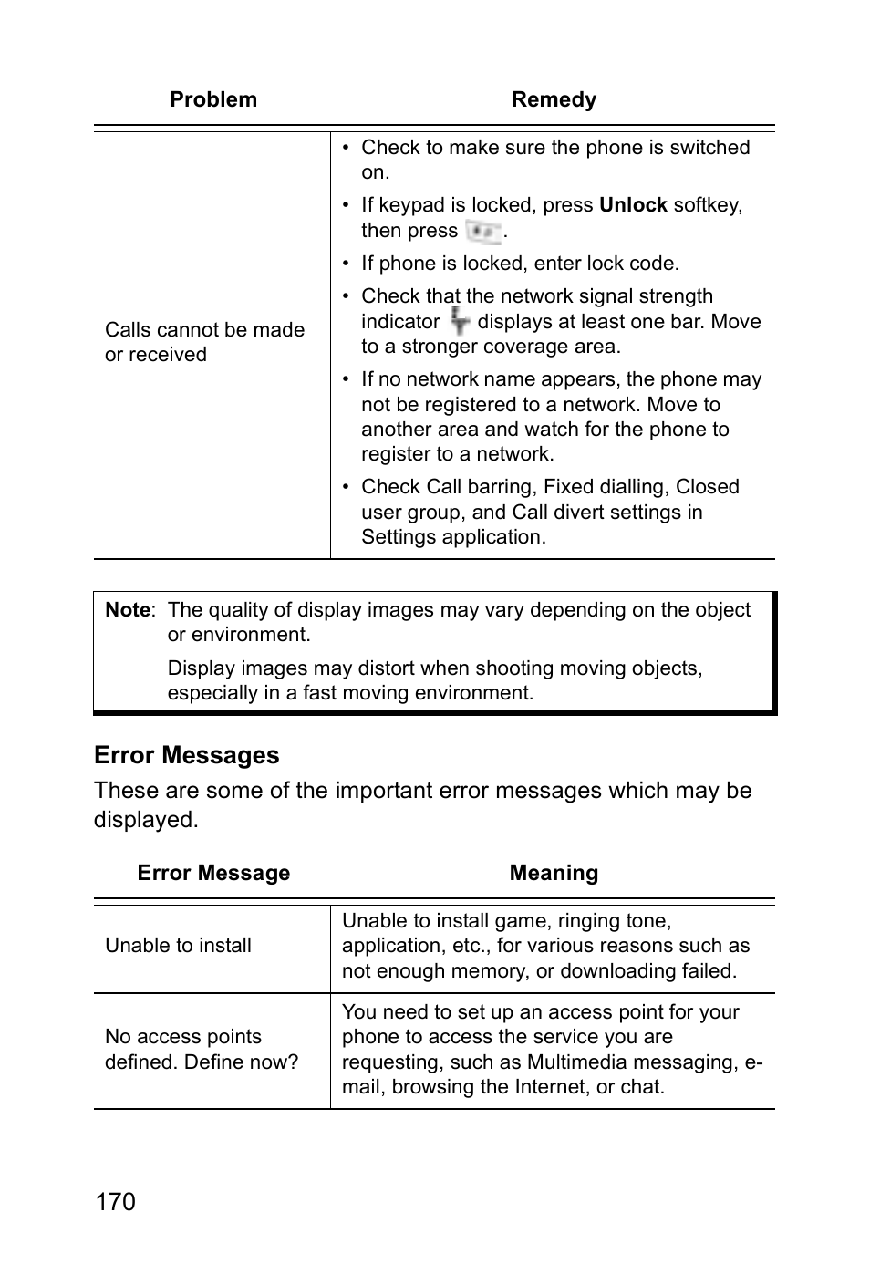 Error messages | Panasonic EB-X700 User Manual | Page 173 / 179