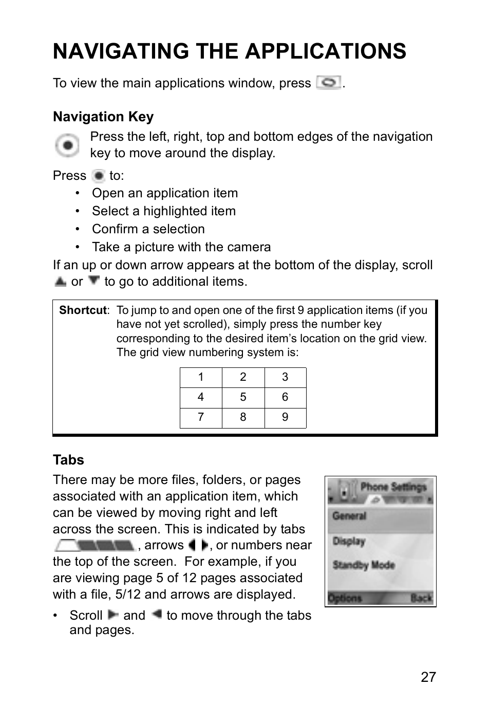 Navigating the applications | Panasonic EB-X700 User Manual | Page 30 / 179