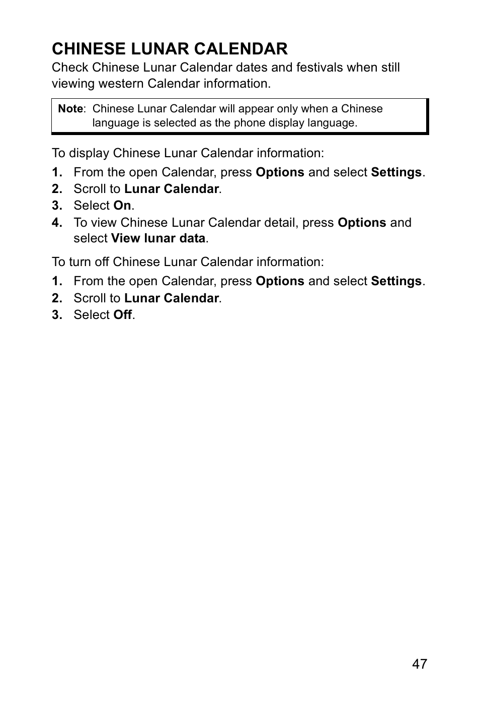 Chinese lunar calendar | Panasonic EB-X700 User Manual | Page 50 / 179