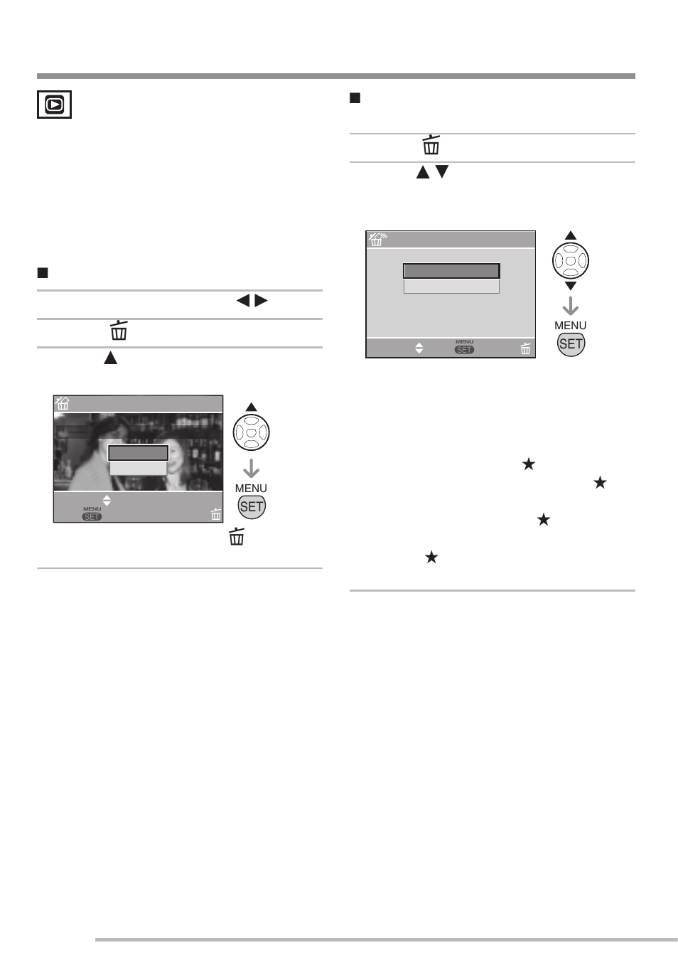 Deleting pictures | Panasonic DMC-LS75 User Manual | Page 34 / 112