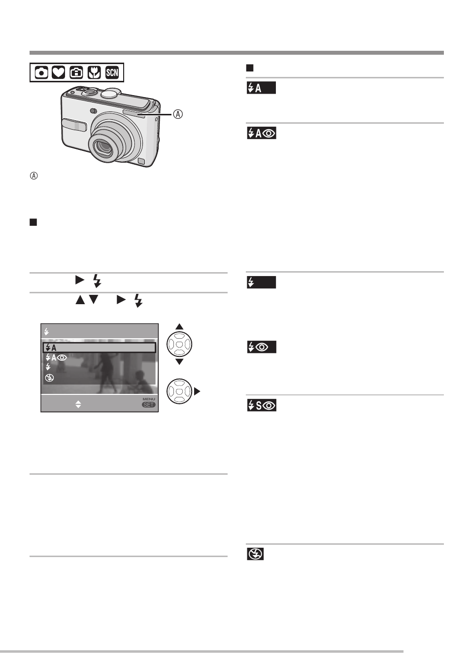 Taking pictures using the built-in flash | Panasonic DMC-LS75 User Manual | Page 39 / 112