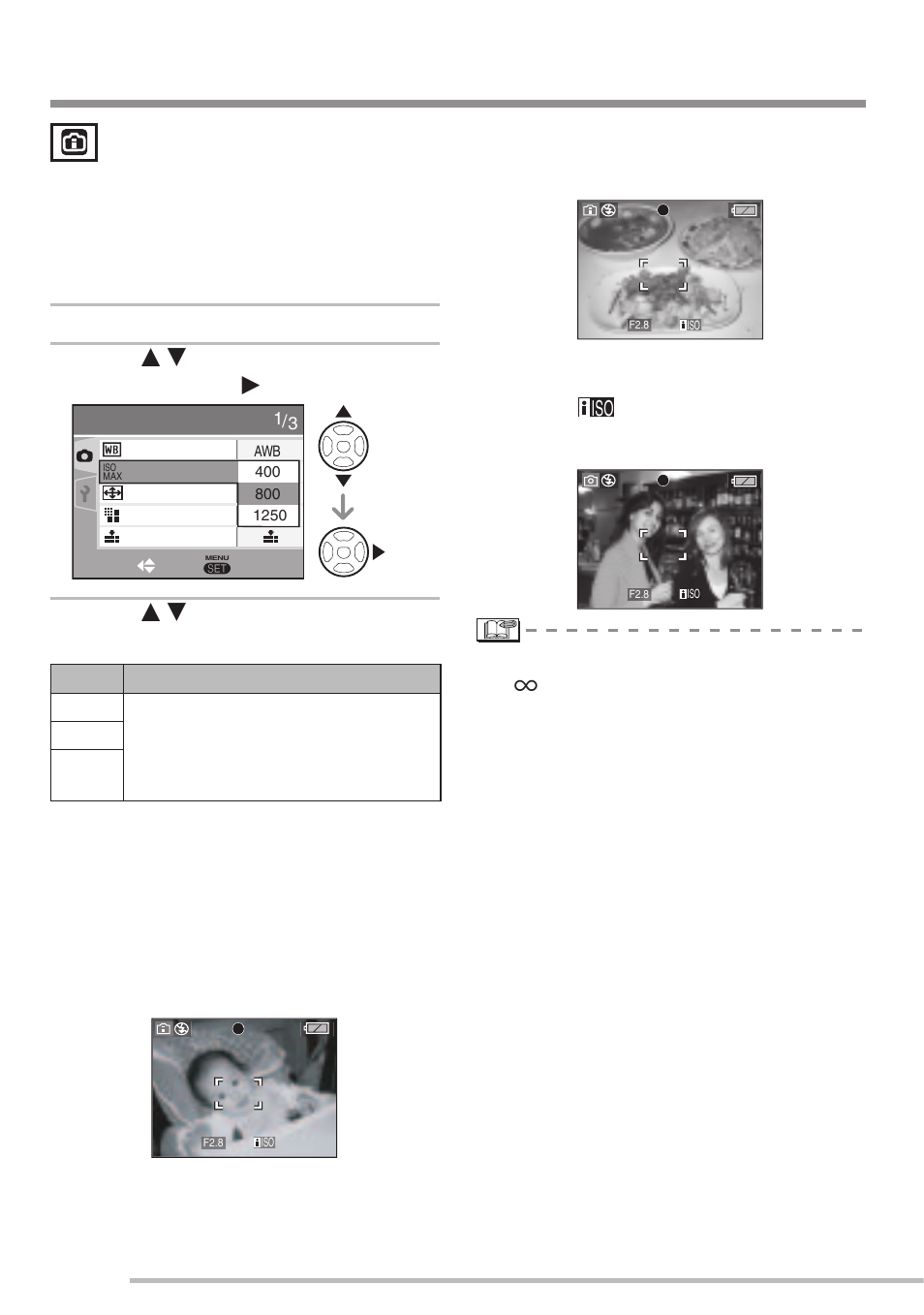 Shooting with the intelligent iso mode | Panasonic DMC-LS75 User Manual | Page 44 / 112