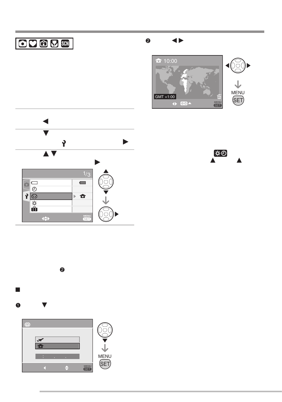 Displaying the time at the travel destination | Panasonic DMC-LS75 User Manual | Page 56 / 112