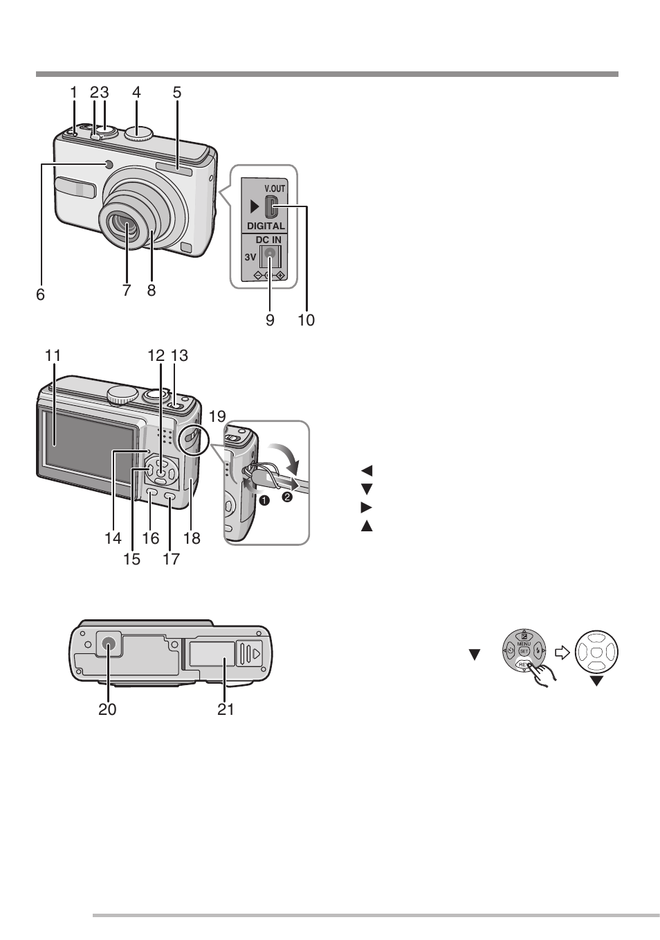Names of the components | Panasonic DMC-LS75 User Manual | Page 8 / 112