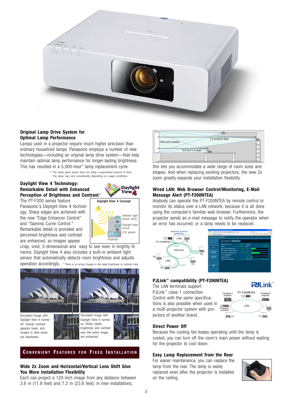 Panasonic PT-F200EA User Manual | Page 4 / 6