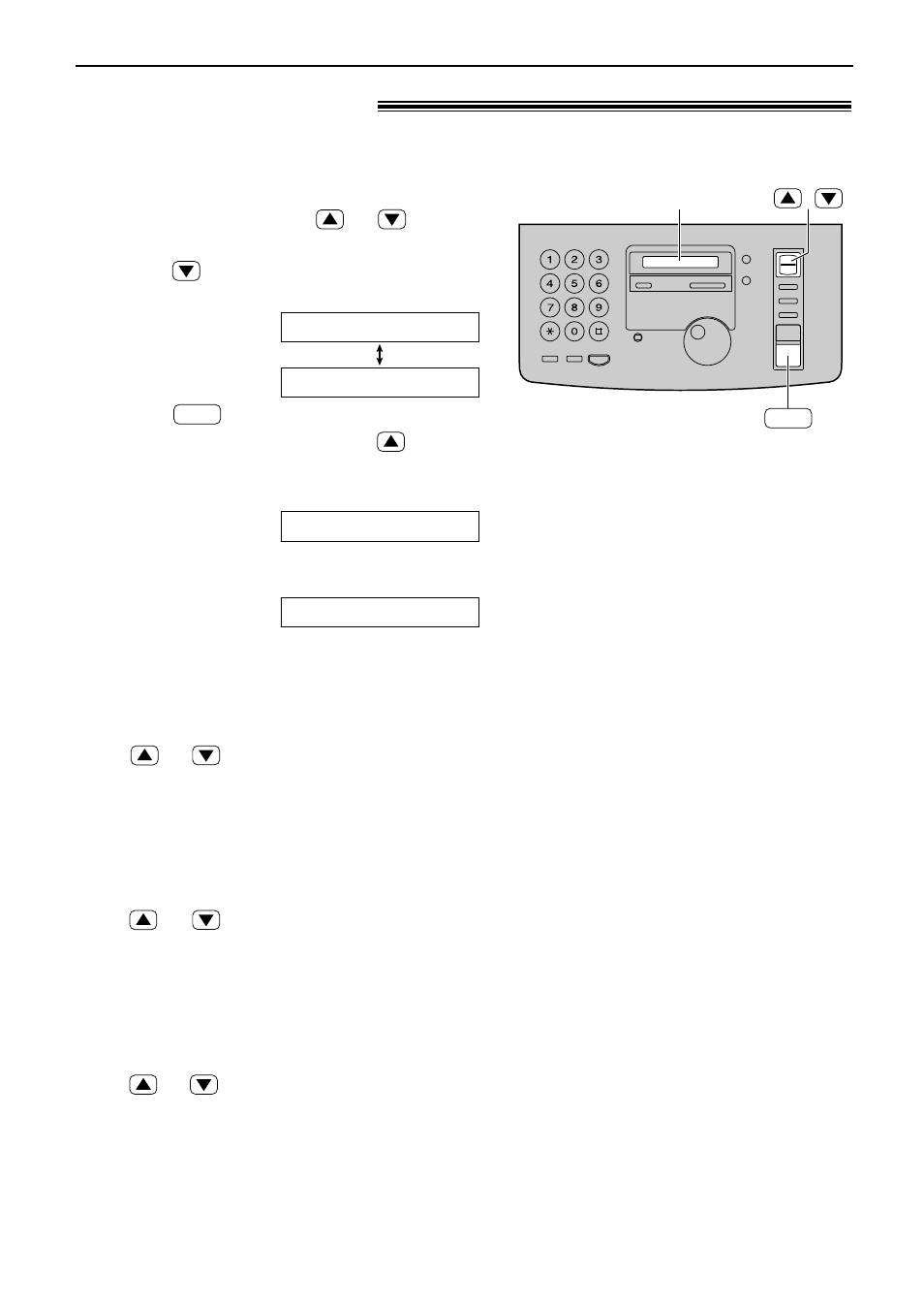 Volumes, Adjusting volumes, Ringer volume | Monitor/speaker volume, Fax voice guidance volume, Answering device volume | Panasonic KX-FP185E User Manual | Page 19 / 94