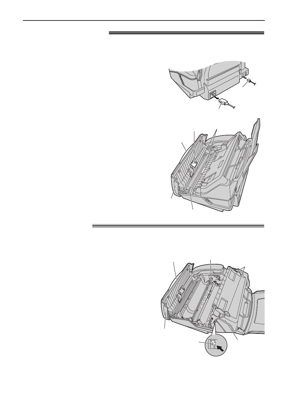 Cleaning, Thermal head, Document feeder | Panasonic KX-FP185E User Manual | Page 84 / 94