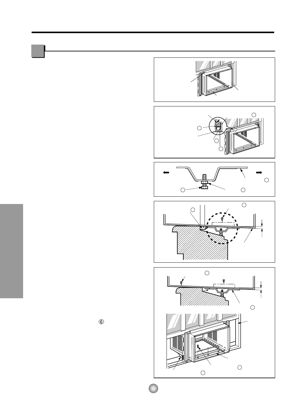 Instalacion del gabinete, Instalación del gabinete, Características e instalacion | Panasonic CW-XC120HU User Manual | Page 28 / 35