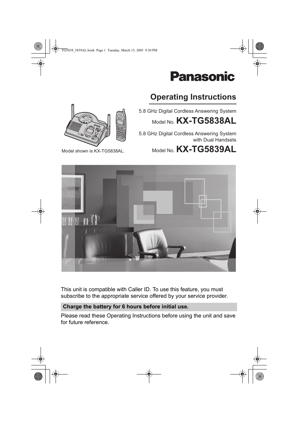 Panasonic KX-TG5839AL User Manual | 68 pages