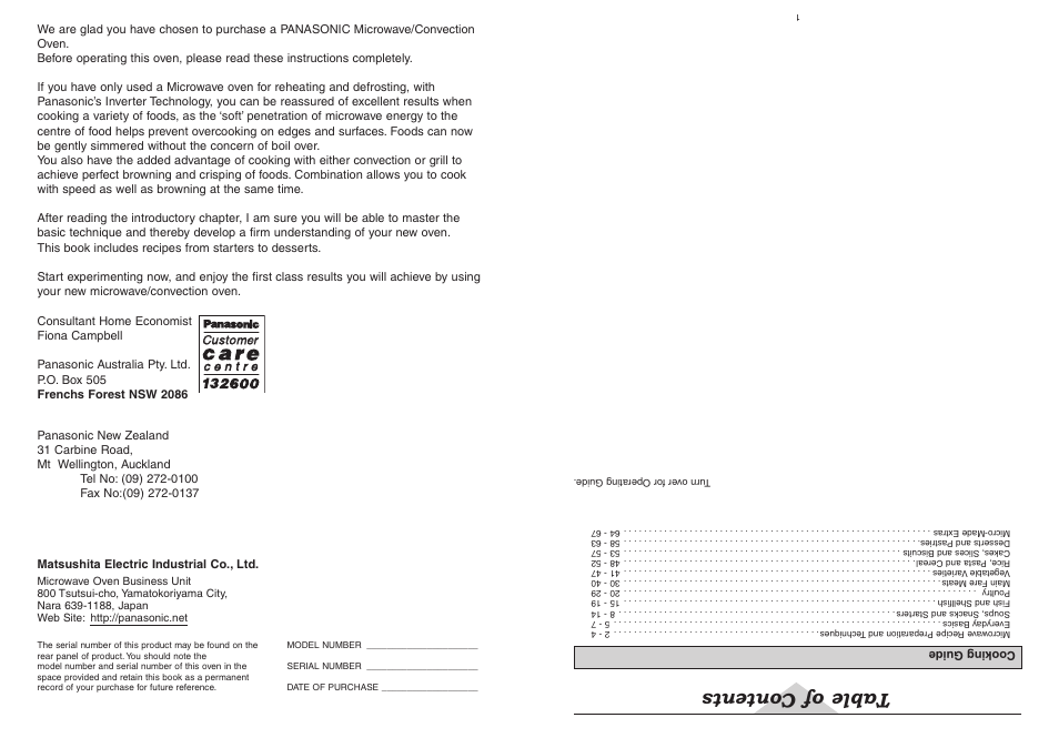 Panasonic NN-CD987W User Manual | Page 2 / 35