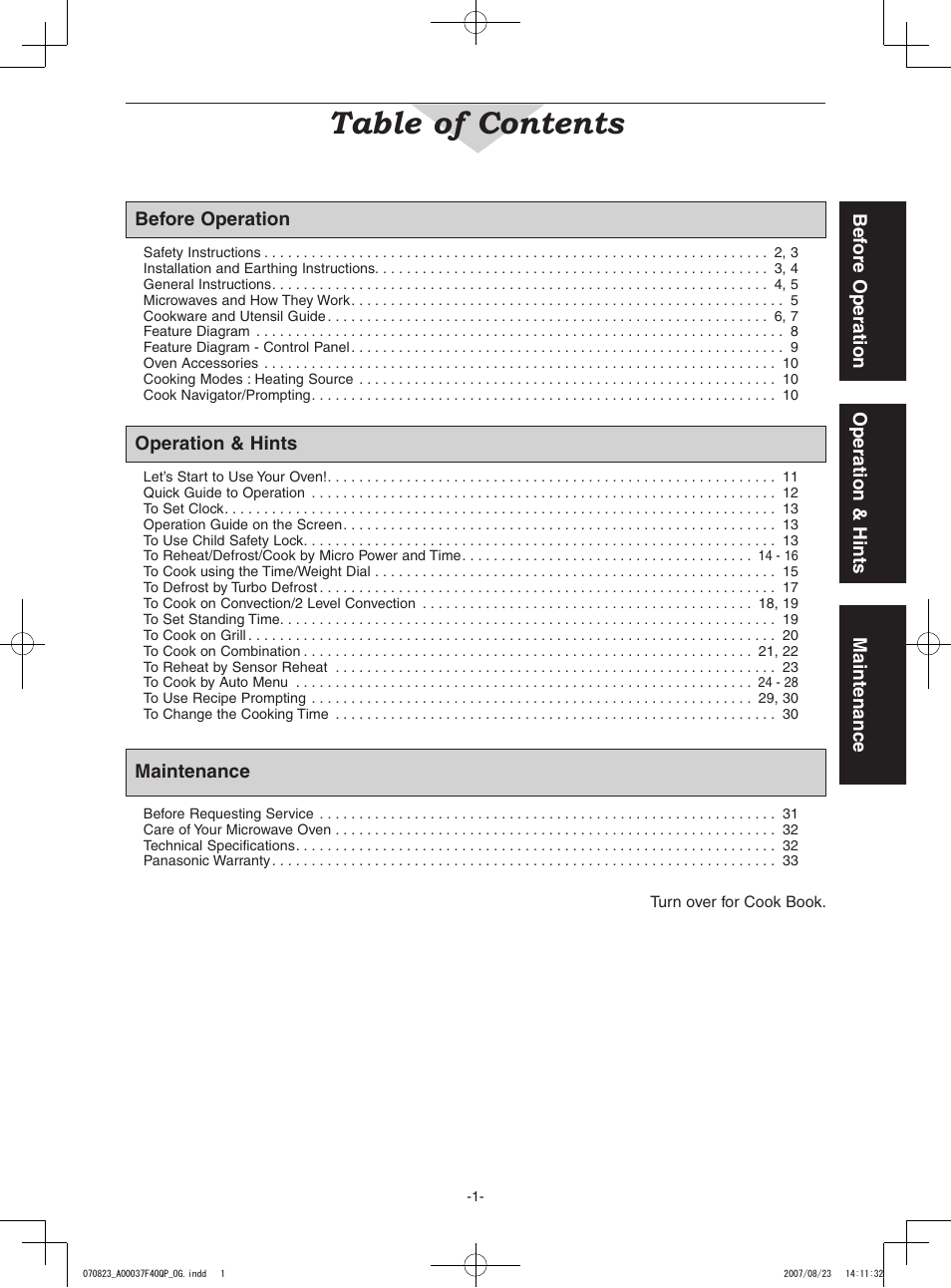 Panasonic NN-CD987W User Manual | Page 3 / 35