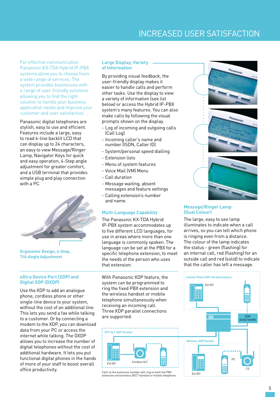 Increased user satisfaction | Panasonic KX-TDA30AL User Manual | Page 5 / 16