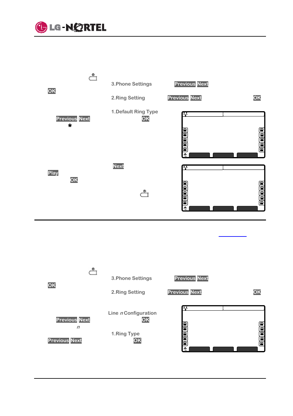 Setting line ring type and delay, Ip8840 broadworks ip phone user guide | Panasonic IP8840 User Manual | Page 20 / 36