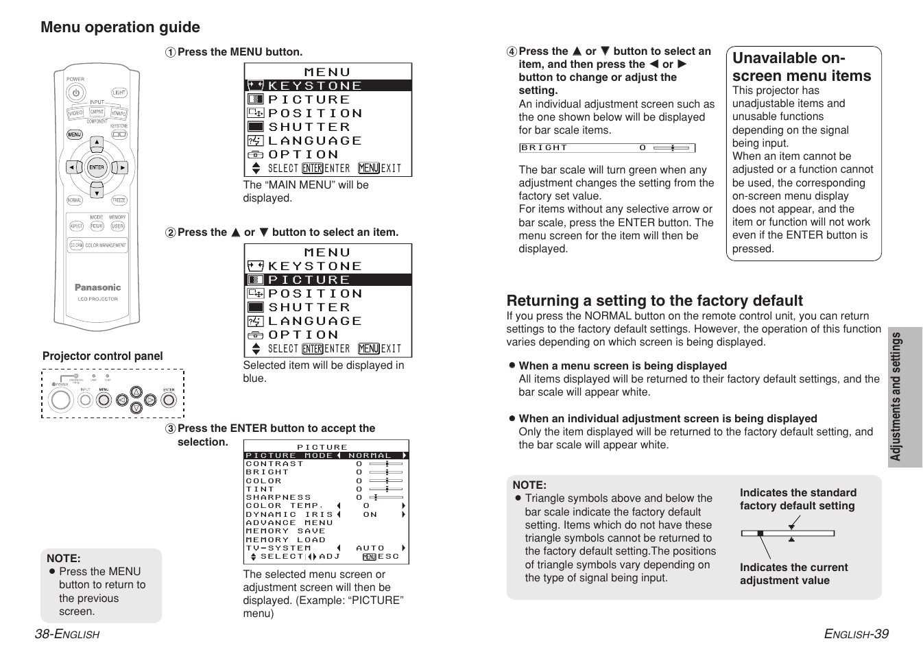 Panasonic PT-AE700U User Manual | Page 20 / 32