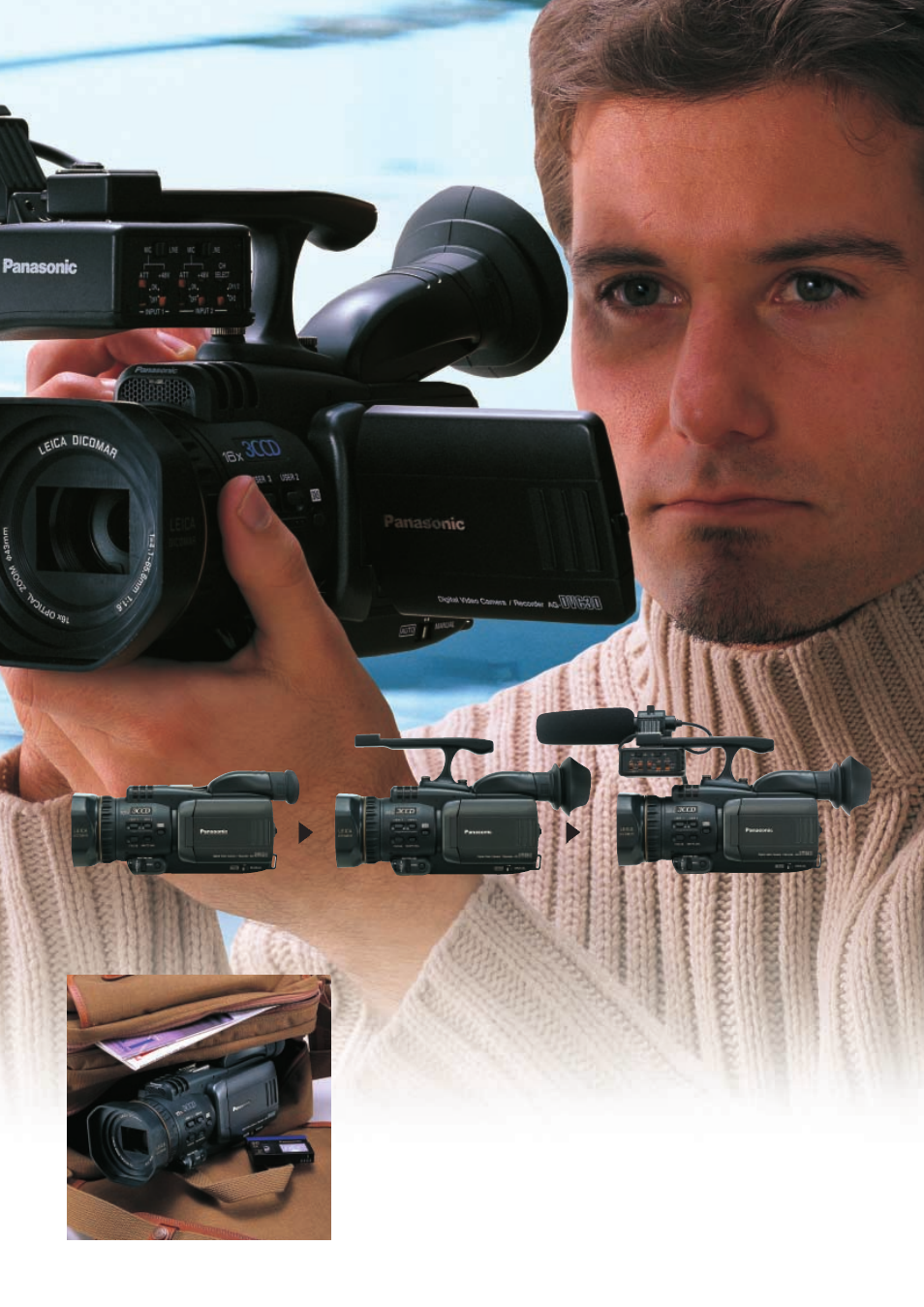 Nal compact, Professional design | Panasonic AGDVC30E5 User Manual | Page 3 / 8
