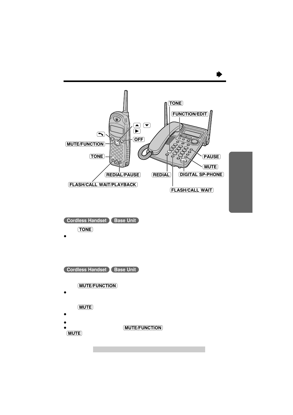 Special features, Temporary tone dialing, Muting your conversation | Panasonic KX-TG2584S User Manual | Page 57 / 96