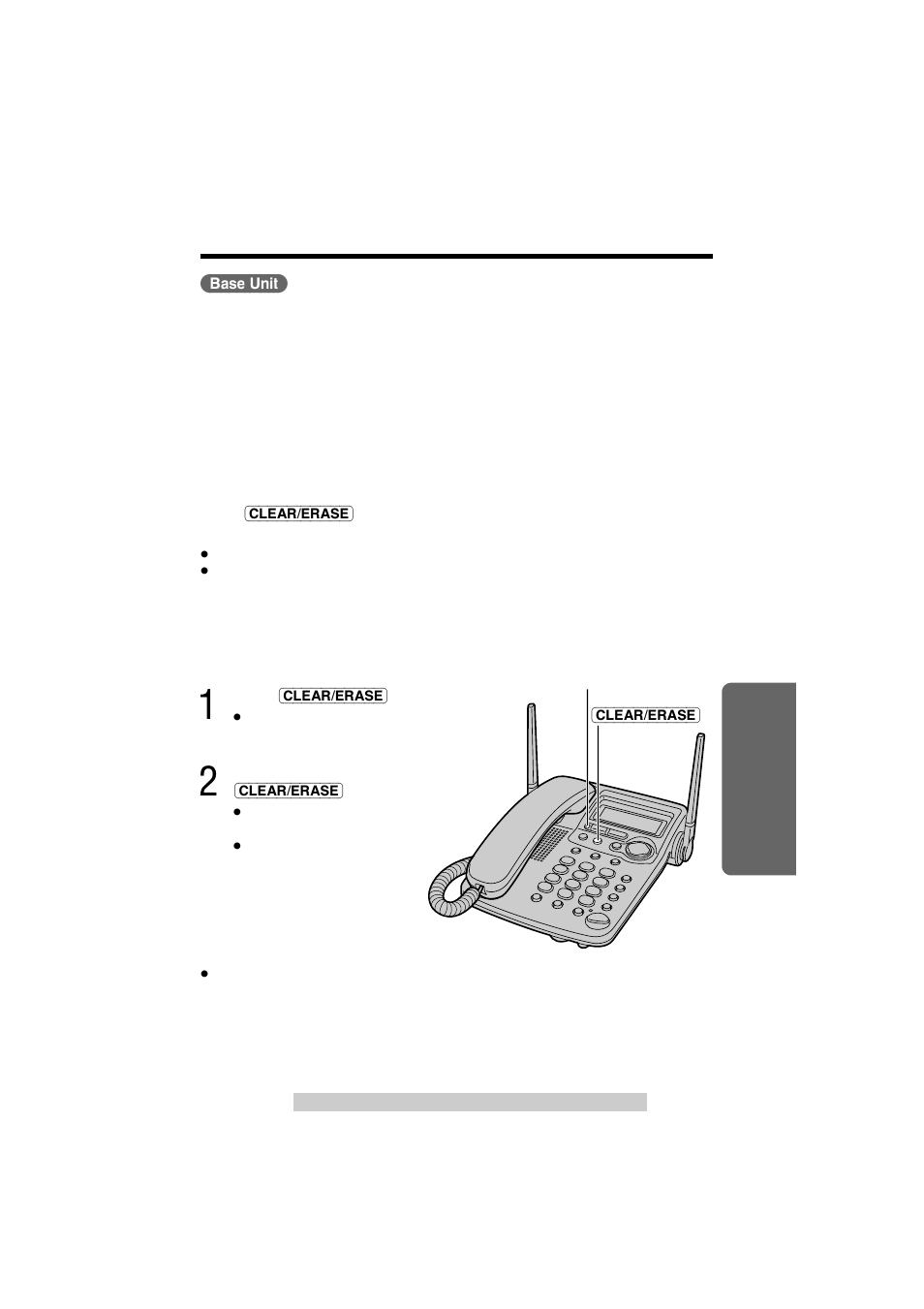 Erasing messages (base unit), Erasing messages | Panasonic KX-TG2584S User Manual | Page 65 / 96