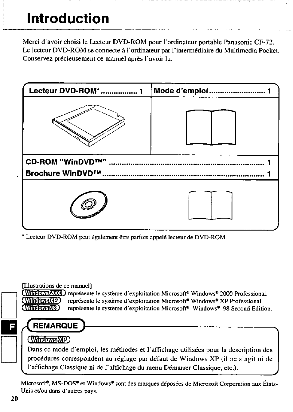 Introduction | Panasonic CF-VDD723 User Manual | Page 20 / 28