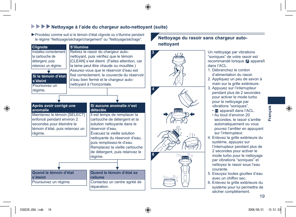 Panasonic ES8228 User Manual | Page 19 / 32