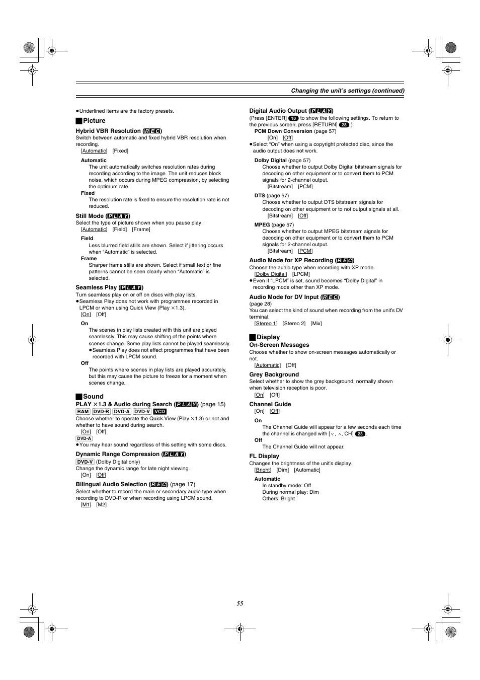 Panasonic DMR-E60 User Manual | Page 55 / 74