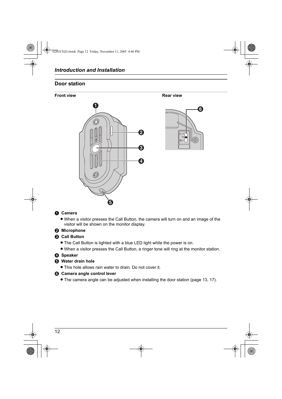 Panasonic VL-G201 User Manual | Page 12 / 40