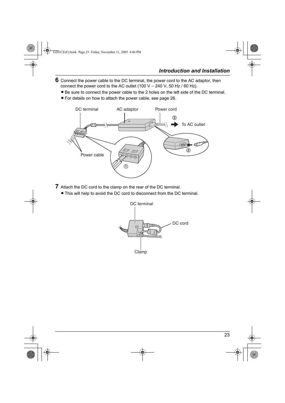 Panasonic VL-G201 User Manual | Page 23 / 40