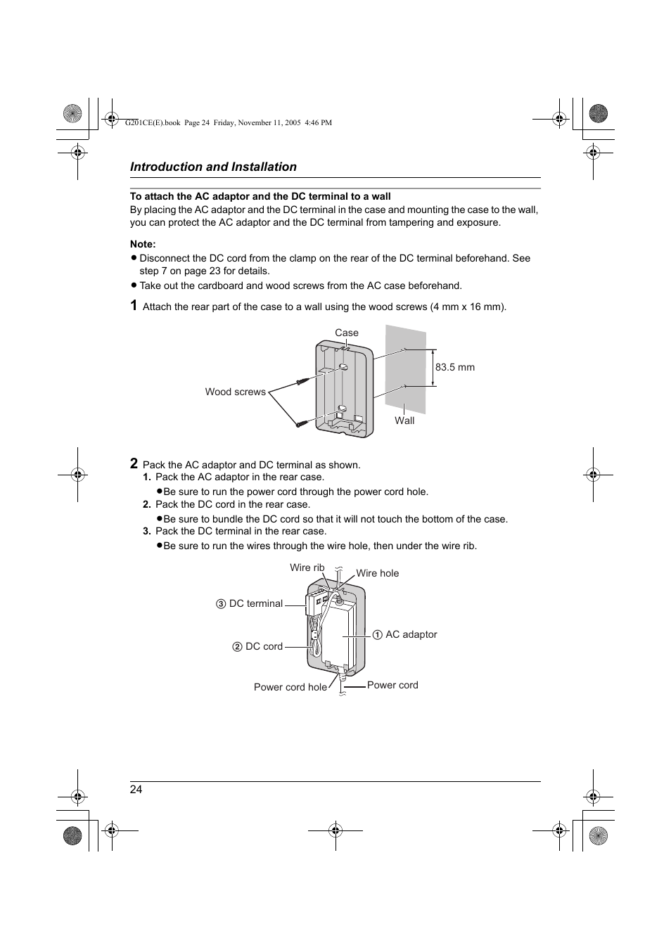 Panasonic VL-G201 User Manual | Page 24 / 40