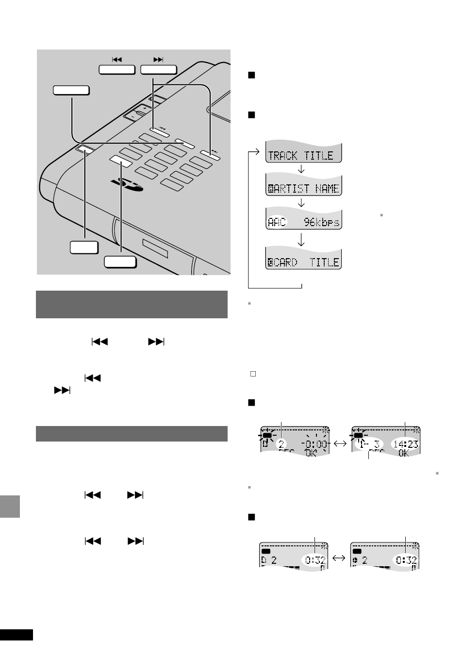 Changing the display, Convenient functions, Reference | Press [display, chara]. ∫ cd, While on standby to record from a cd, While recording from a cd | Panasonic SV-SR100 User Manual | Page 18 / 24