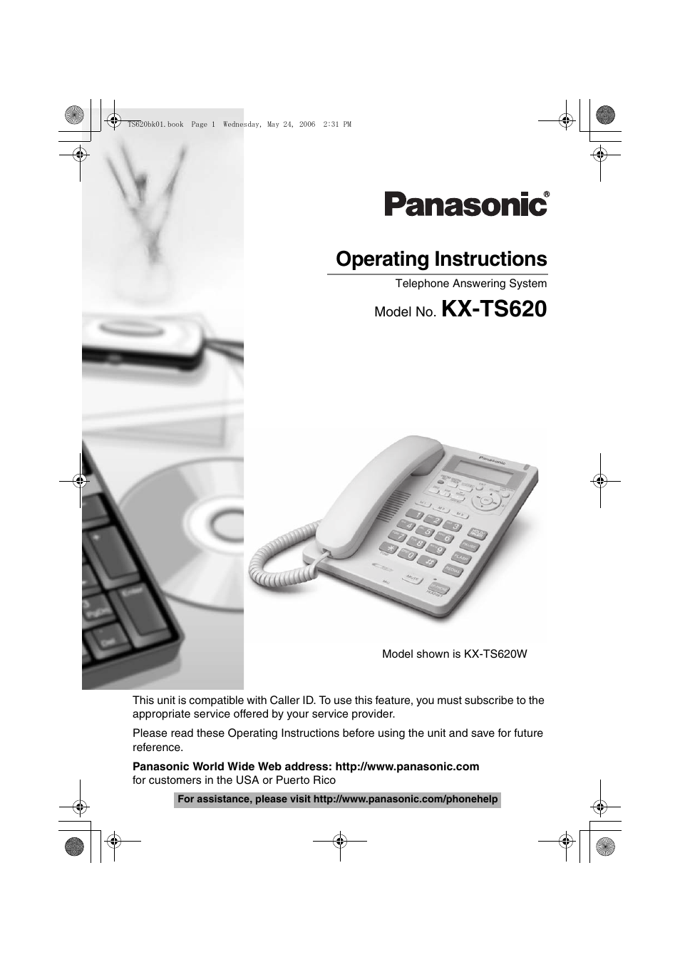 Panasonic KX-TS620 User Manual | 64 pages