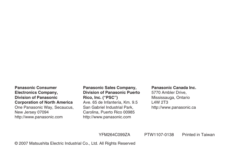 Panasonic CY-BT200U User Manual | Page 36 / 36