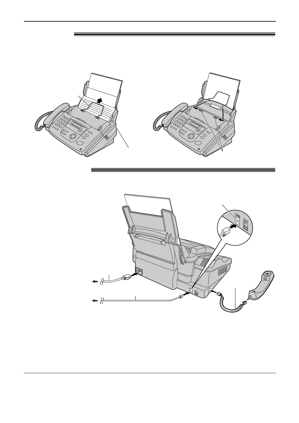 Metal bar, Connections, Setup | Panasonic KX-FP151 User Manual | Page 16 / 88
