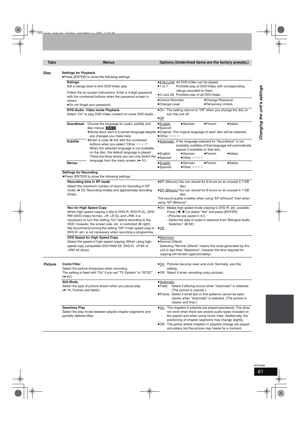 Panasonic DMR-EX85 User Manual | Page 61 / 80