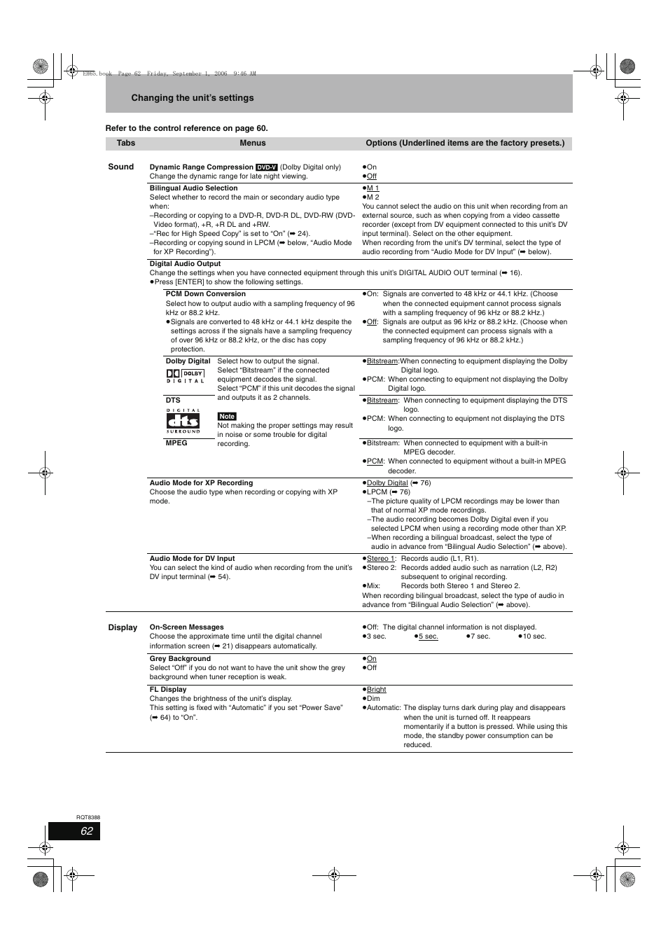 Panasonic DMR-EX85 User Manual | Page 62 / 80