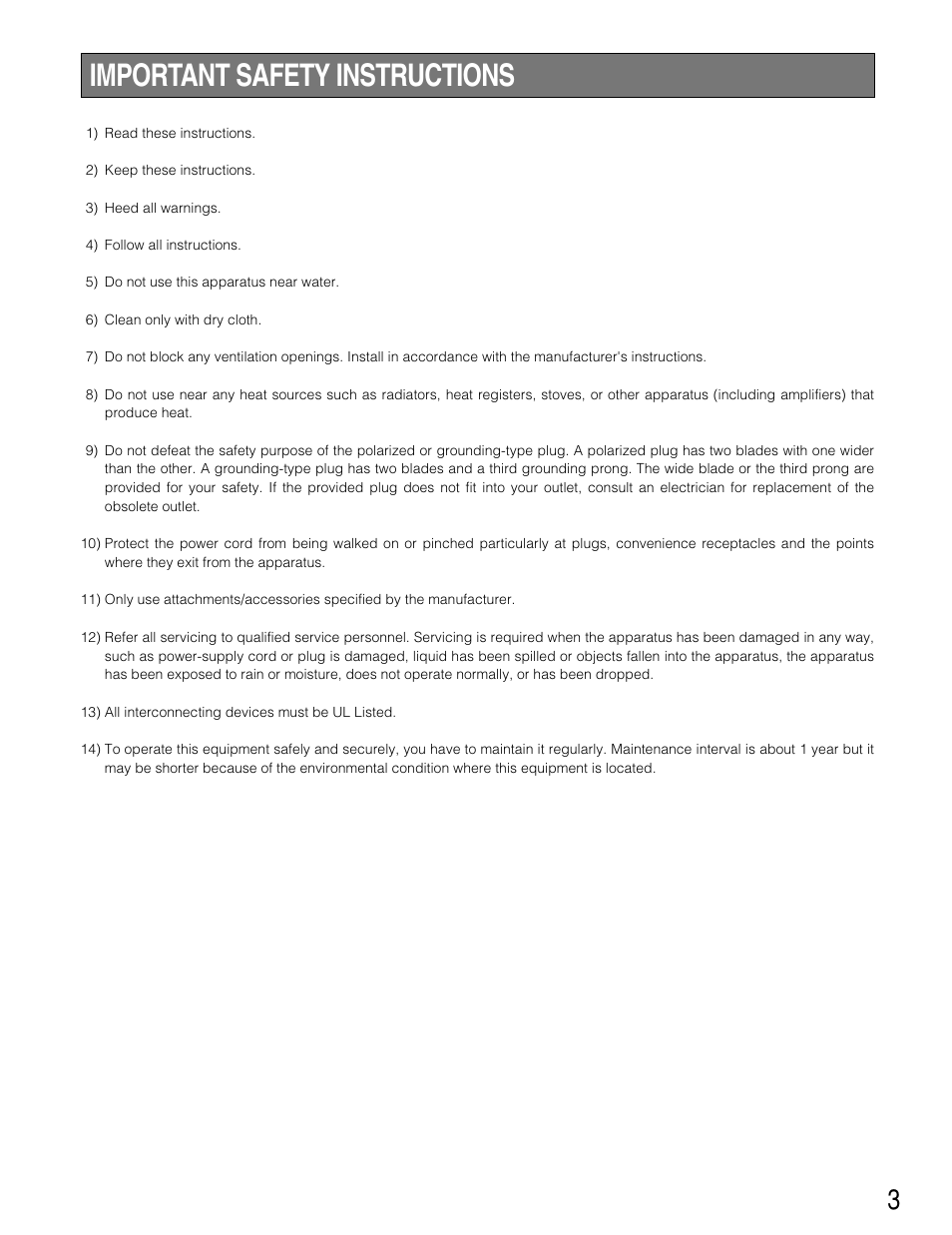 Important safety instruction, Important safety instructions | Panasonic BM-ET500 User Manual | Page 3 / 24