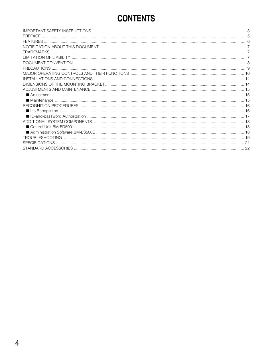 Panasonic BM-ET500 User Manual | Page 4 / 24