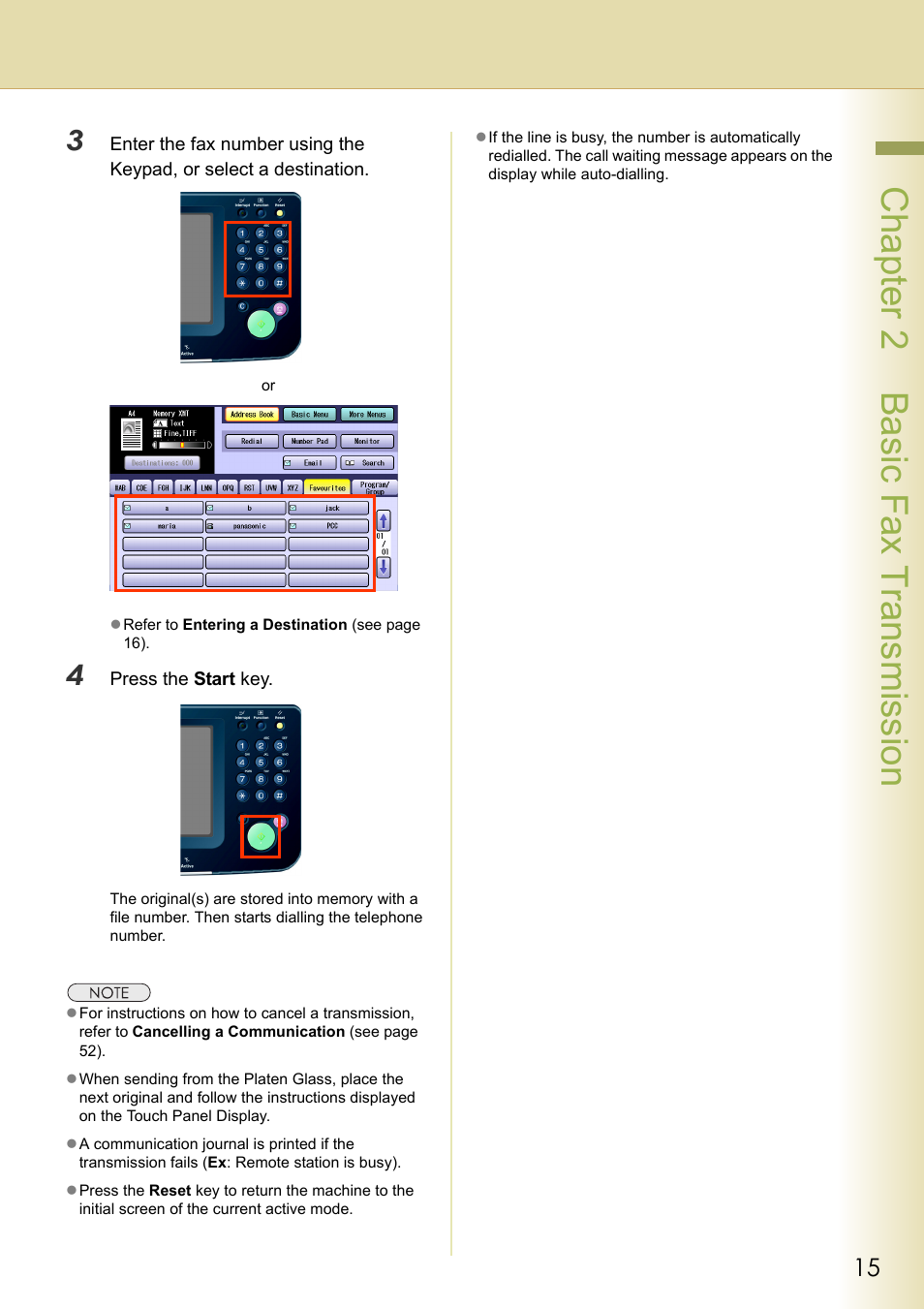 Chapter 2 basic fax transmission | Panasonic Laser Fax UF-6000 User Manual | Page 15 / 224