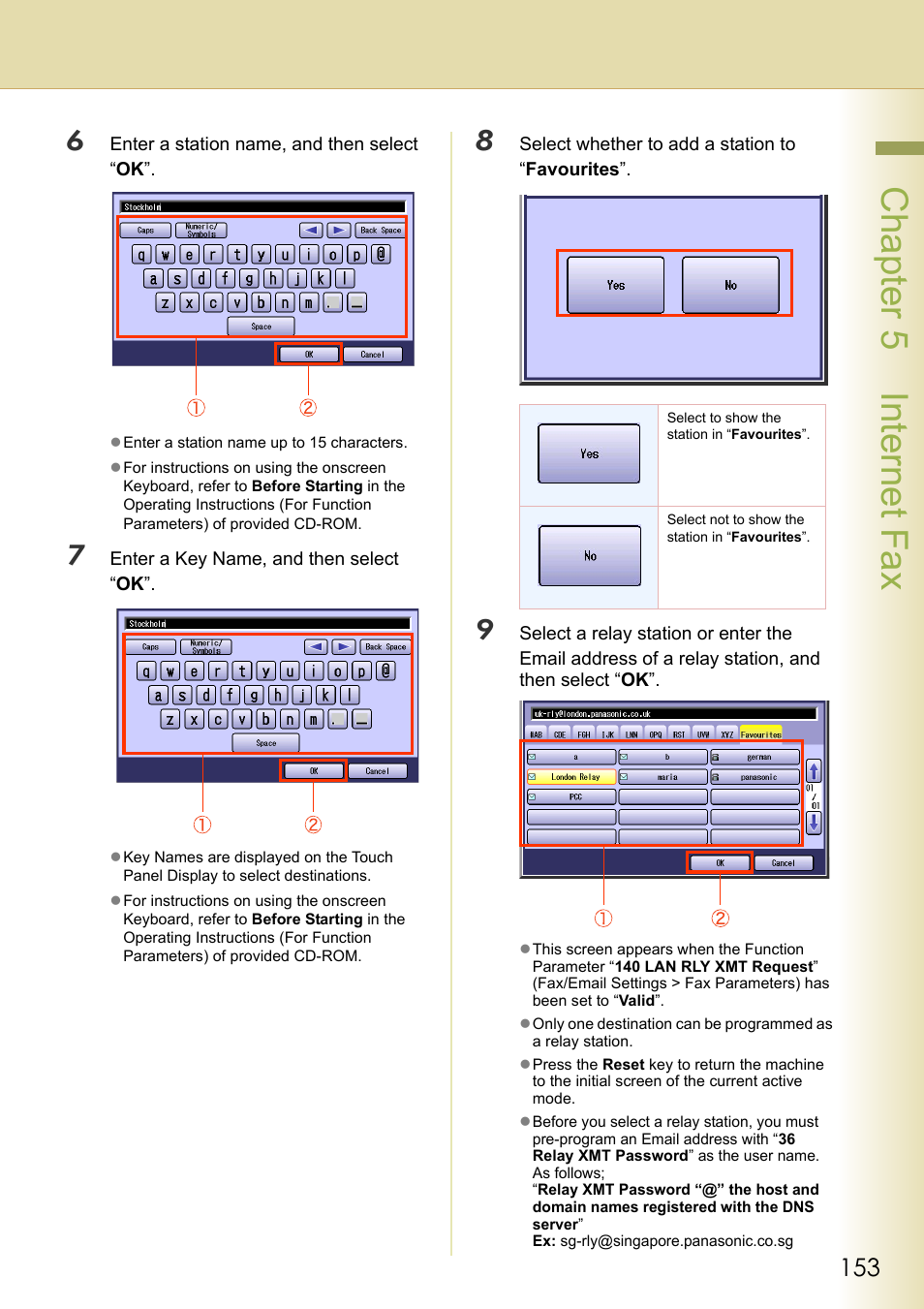 Nd 153). t, Chapter 5 internet fax | Panasonic Laser Fax UF-6000 User Manual | Page 153 / 224