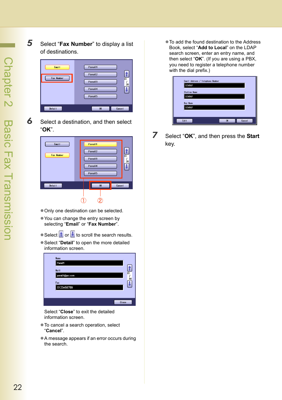 Chapter 2 basic fax transmission | Panasonic Laser Fax UF-6000 User Manual | Page 22 / 224