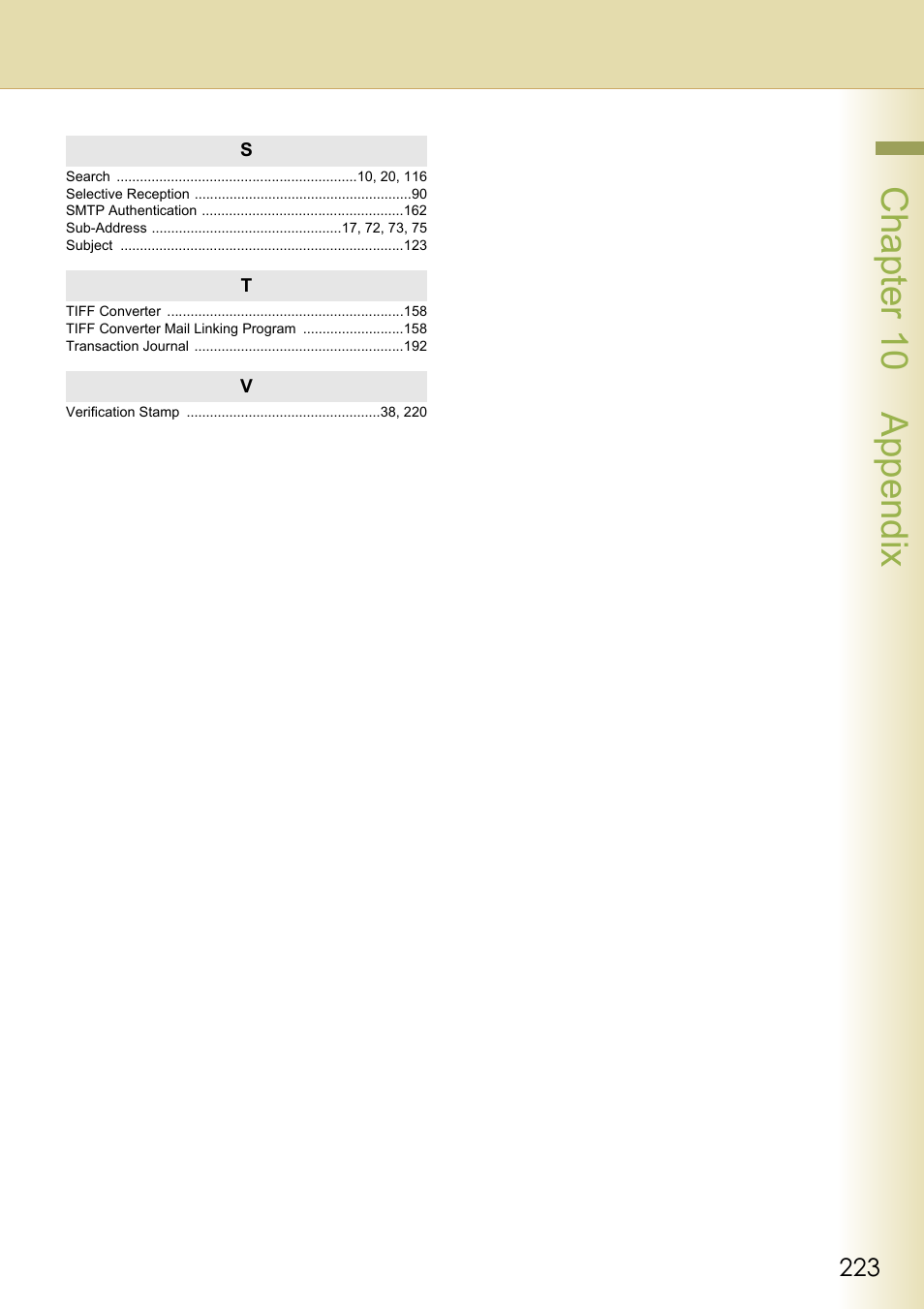 Chapter 10 appendix | Panasonic Laser Fax UF-6000 User Manual | Page 223 / 224