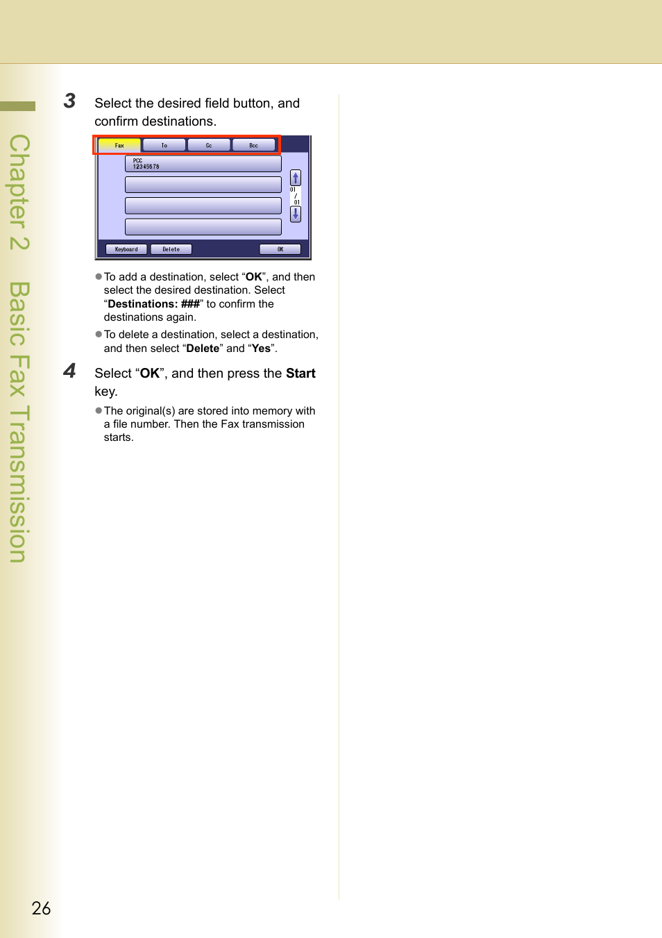 Chapter 2 basic fax transmission | Panasonic Laser Fax UF-6000 User Manual | Page 26 / 224