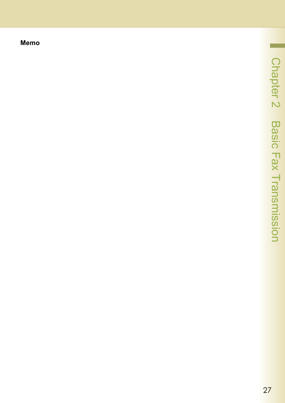Chapter 2 basic fax transmission | Panasonic Laser Fax UF-6000 User Manual | Page 27 / 224