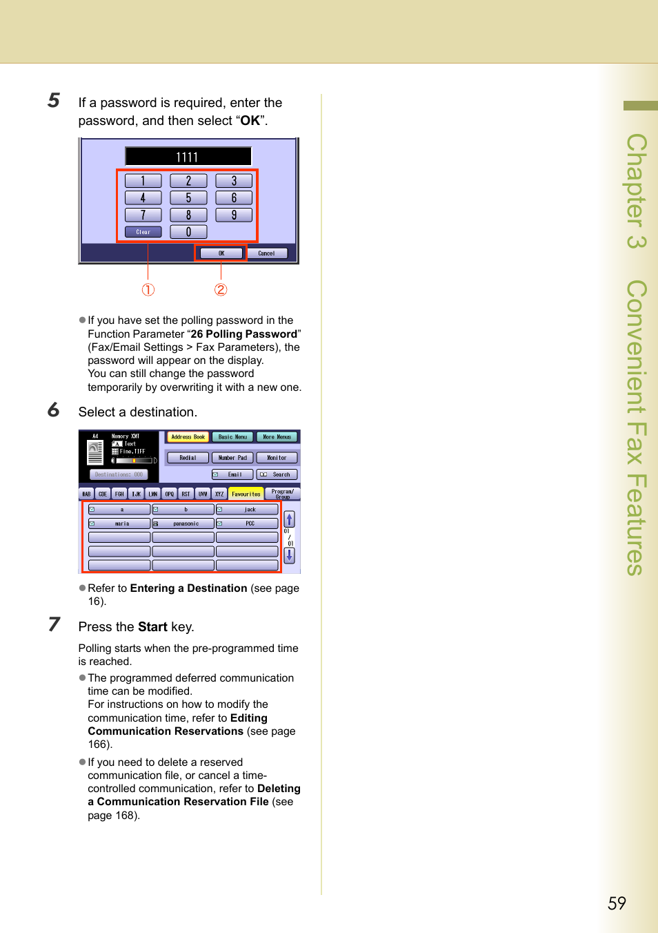 Chapter 3 convenient fax features | Panasonic Laser Fax UF-6000 User Manual | Page 59 / 224